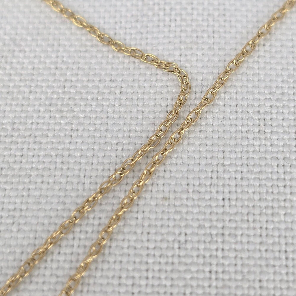 10k Gold Flower Best Friend Pendant Chain Necklace - Picture 4 of 7